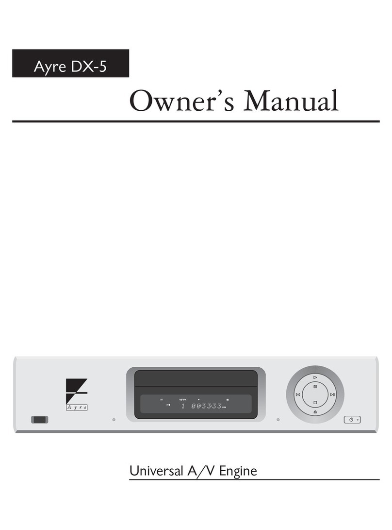 Ayre DX-5 owner's manual