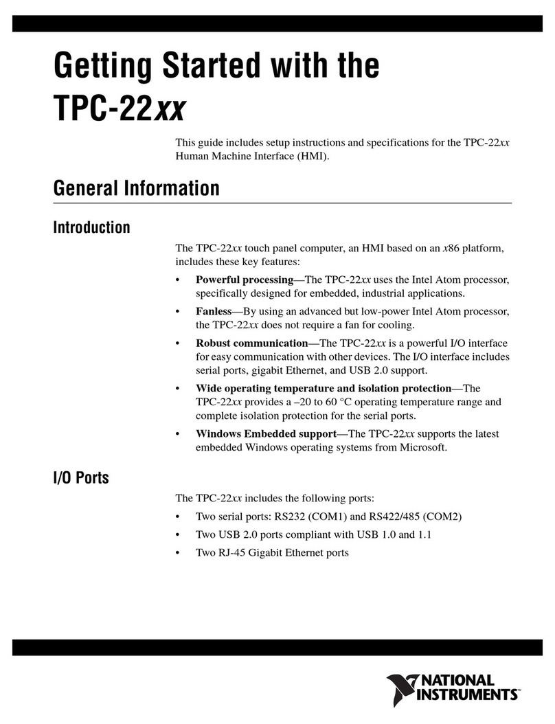 National Instruments TPC-22 series Getting started