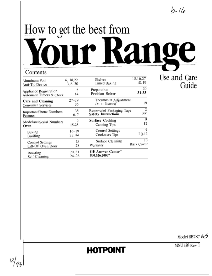 Hotpoint RB787 User manual Hotpoint RB787 User manual