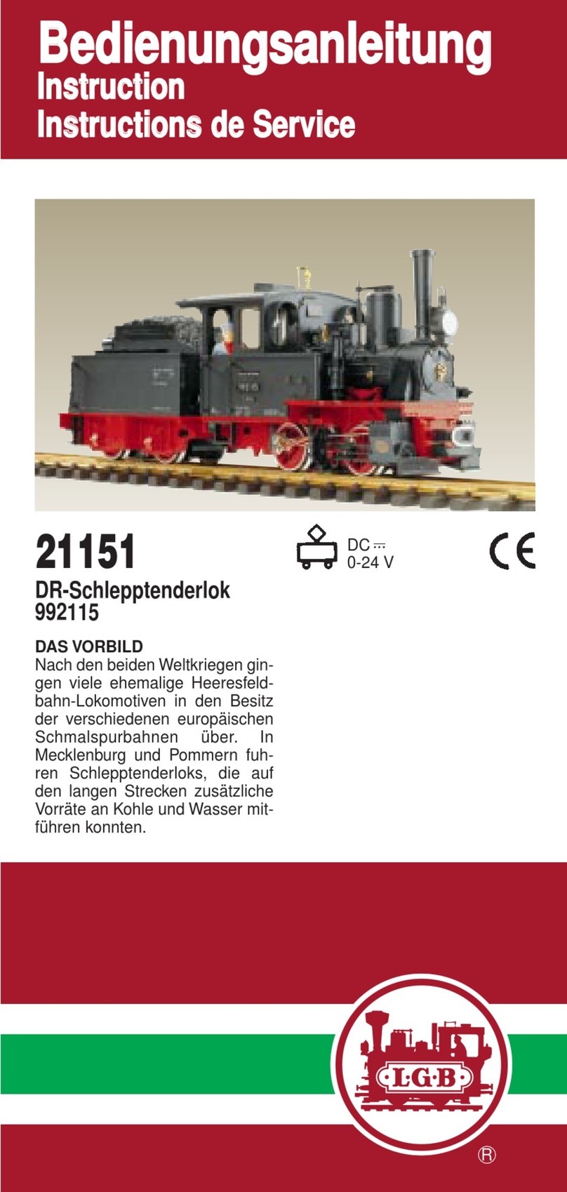 LGB 21151 instruction manual