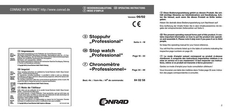 Conrad 84 02 58 User manual Conrad 84 02 58 User manual
