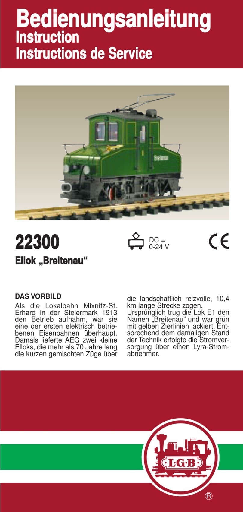 LGB 22300 User manual