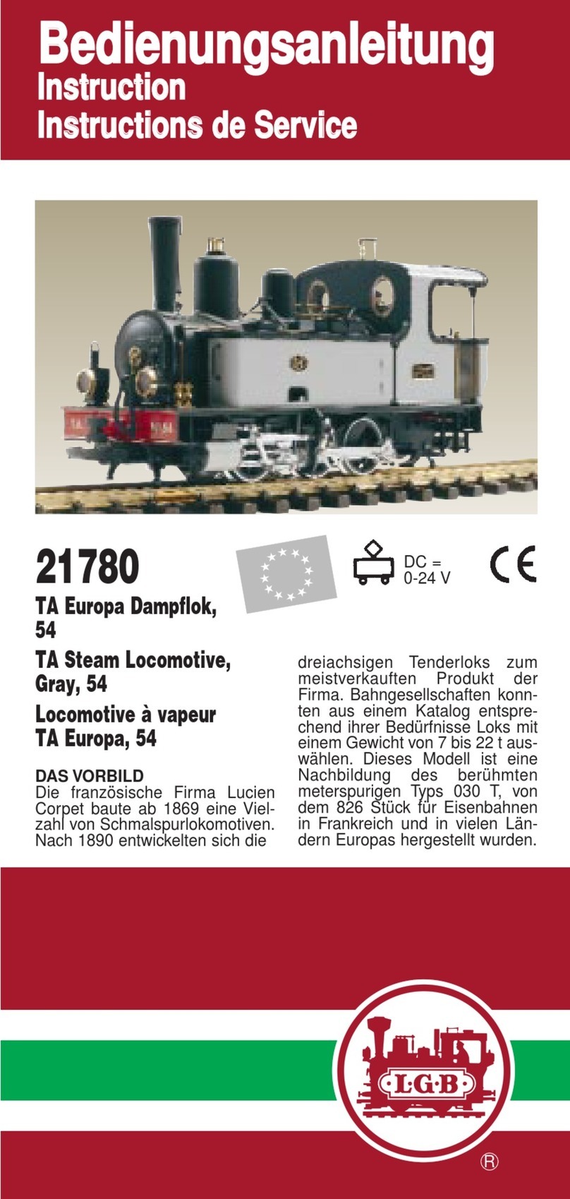 LGB 21780 instruction manual