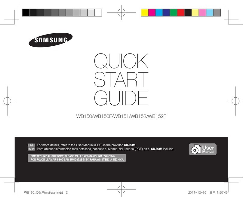 Samsung SMARTCAMERA WB150 Quick start quide