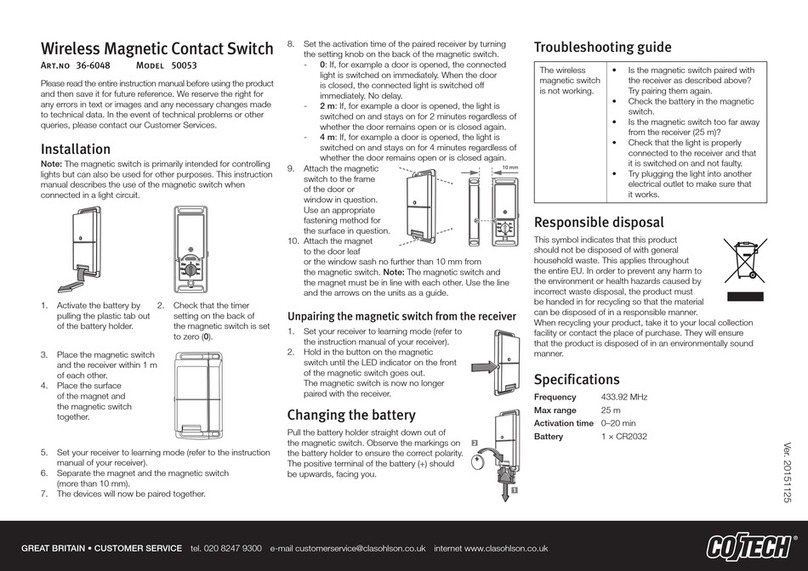CO/Tech 50053 User manual CO/Tech 50053 User manual