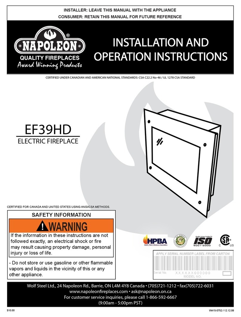 Napoleon EF39HD User manual