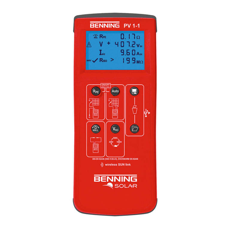 Benning PV 1-1 User manual