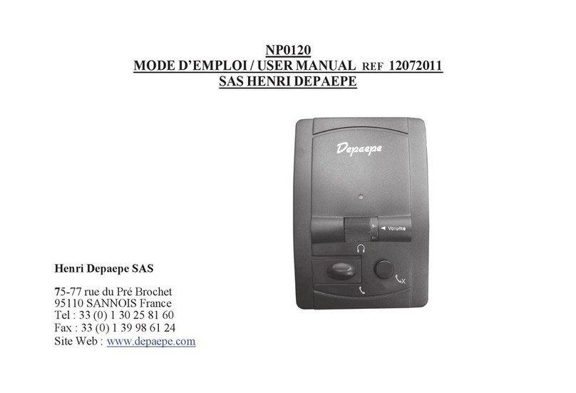 Depaepe Telecom NP0120 user manual