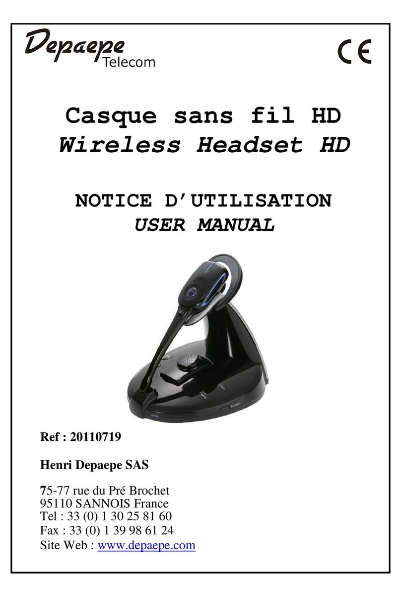 Depaepe Telecom HD Max user manual Depaepe Telecom HD Max user manual