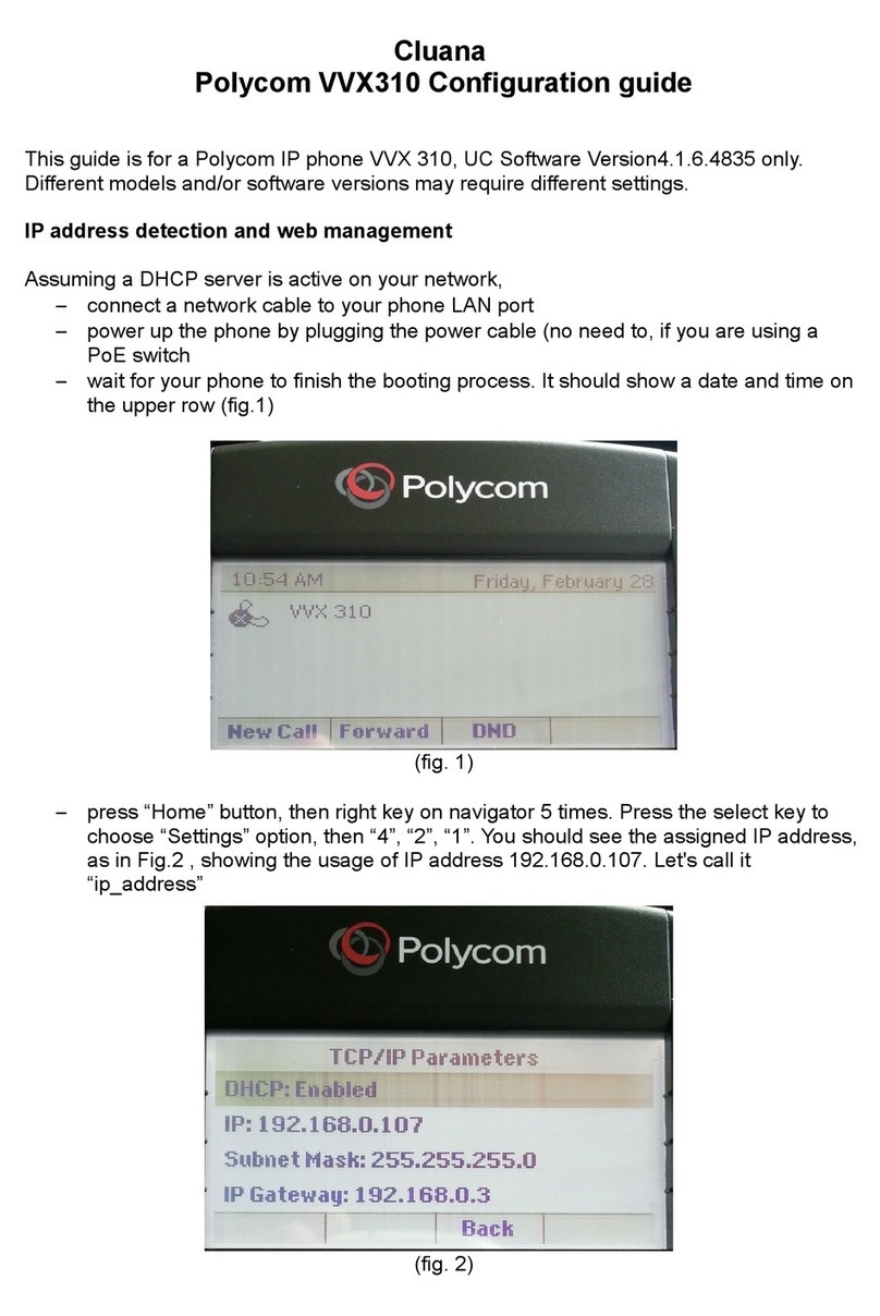 Polycom VVX 310 User manual