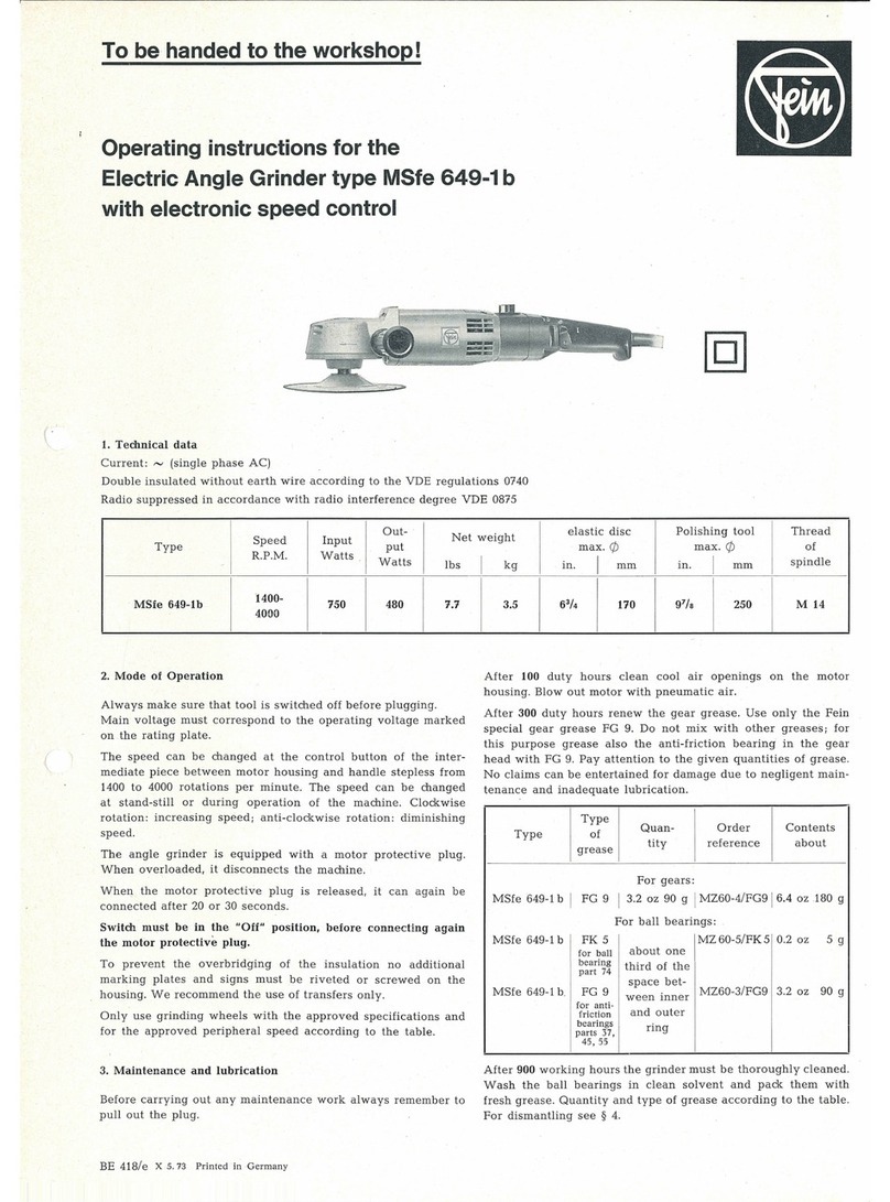 Fein MSfe 649-1 b operating instructions