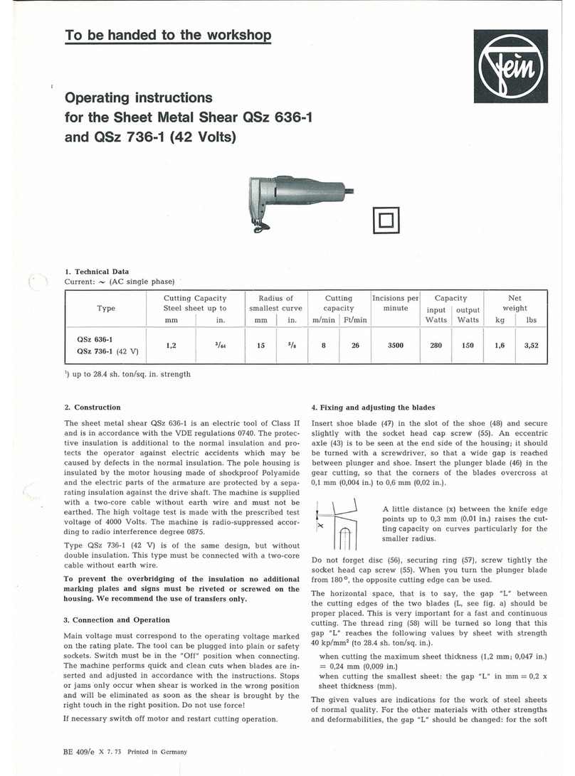 Fein QSz 636-1 operating instructions