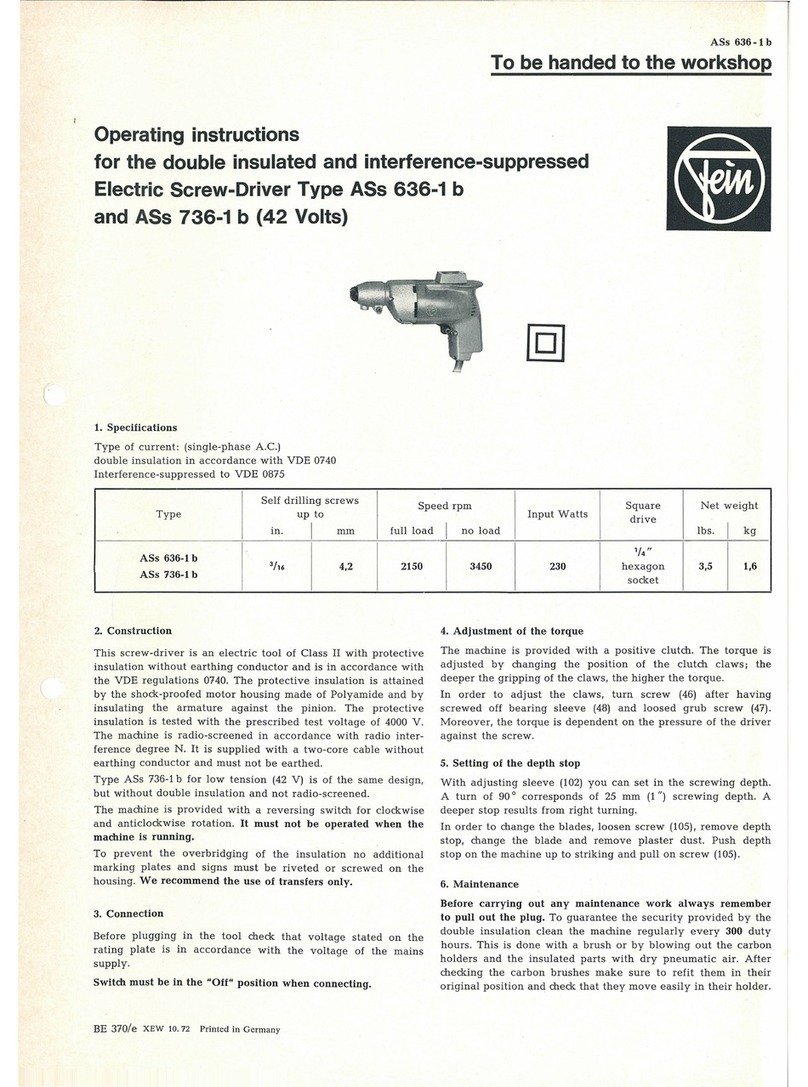 Fein ASs 636-1 b operating instructions