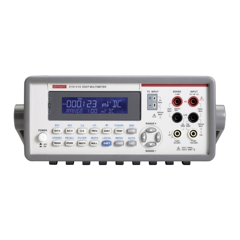 Keithley 2110 User manual