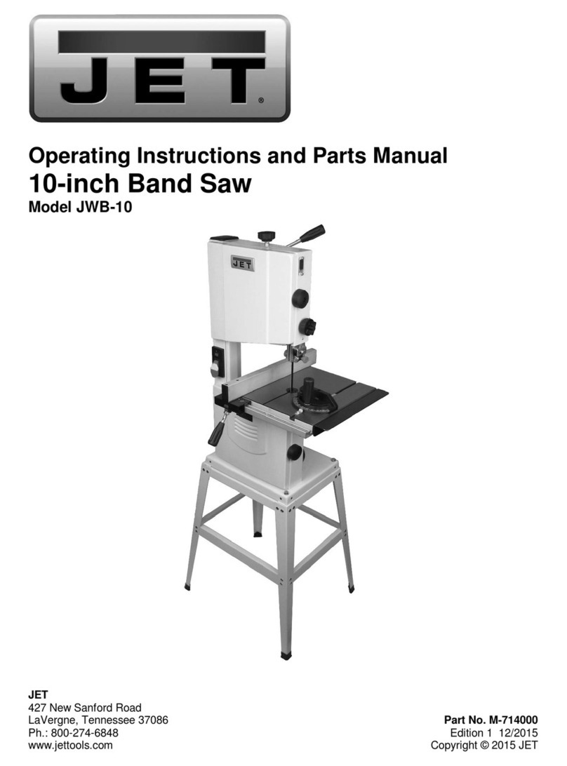 Jet JWB-10 Operating instructions and parts manual