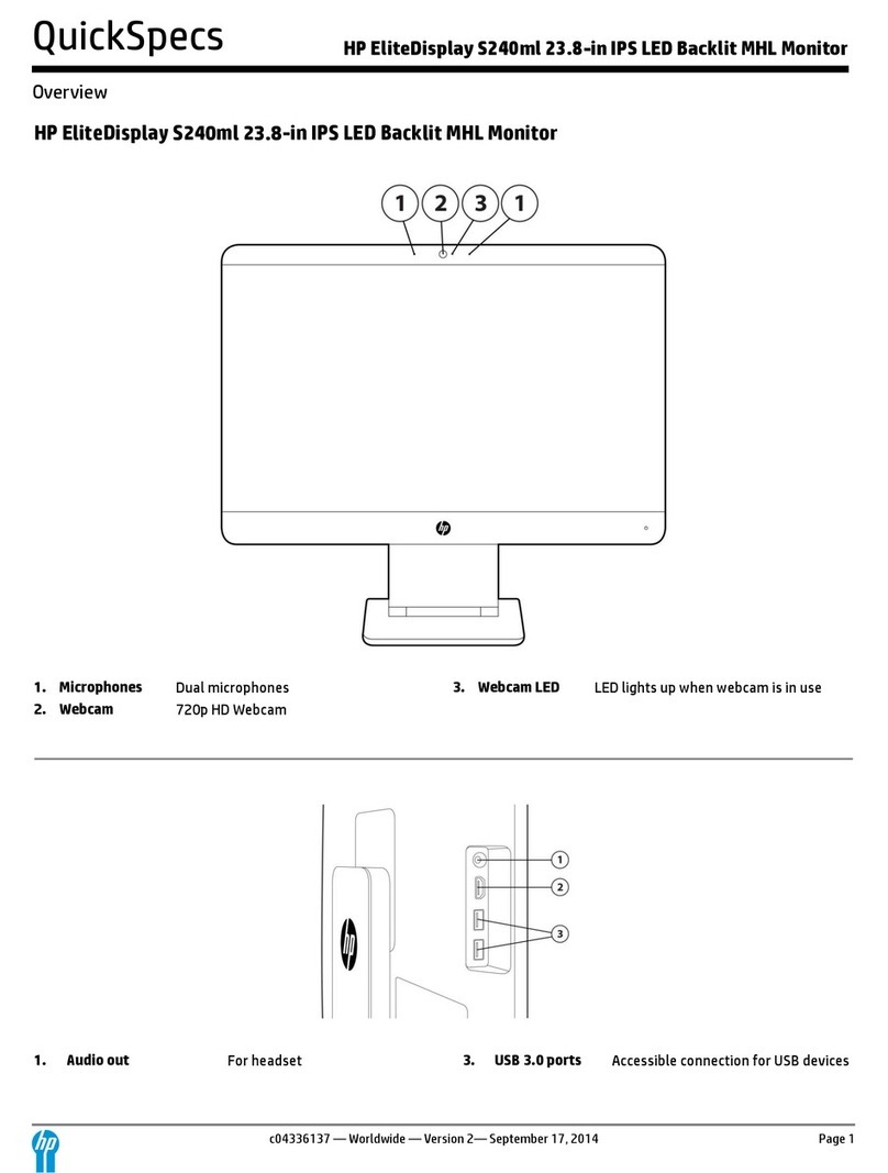 HP EliteDisplay S240ml User instructions HP EliteDisplay S240ml User instructions