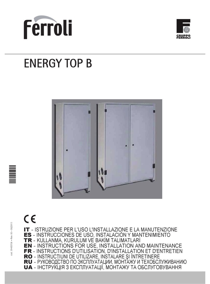 Ferroli ENERGY TOP B Instructions for use, installation and maintenance Ferroli ENERGY TOP B Instructions for use, installation and maintenance