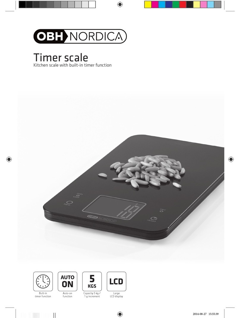 OBH Nordica Timer scale manual