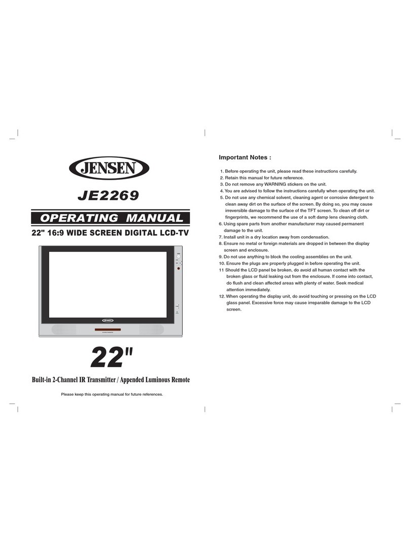 Jensen JE2269 User manual Jensen JE2269 User manual
