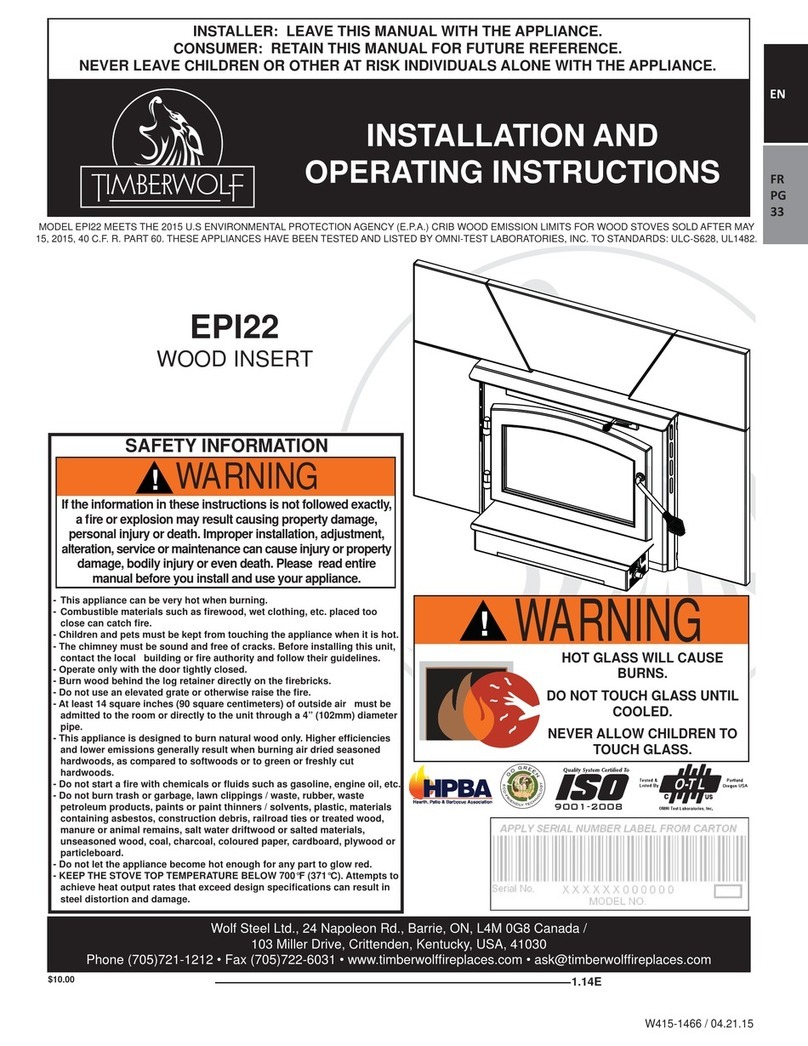 Timberwolf EPI22 Installation and operating istructions