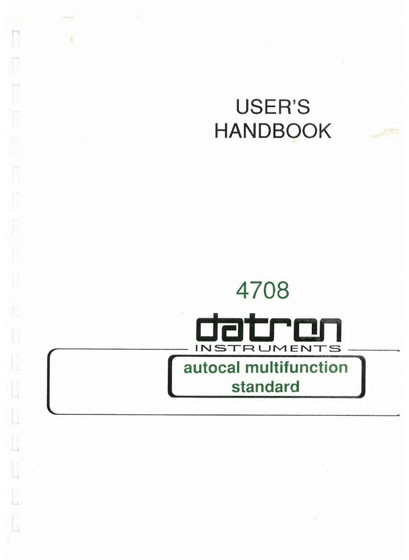 Datron 4708 User handbook