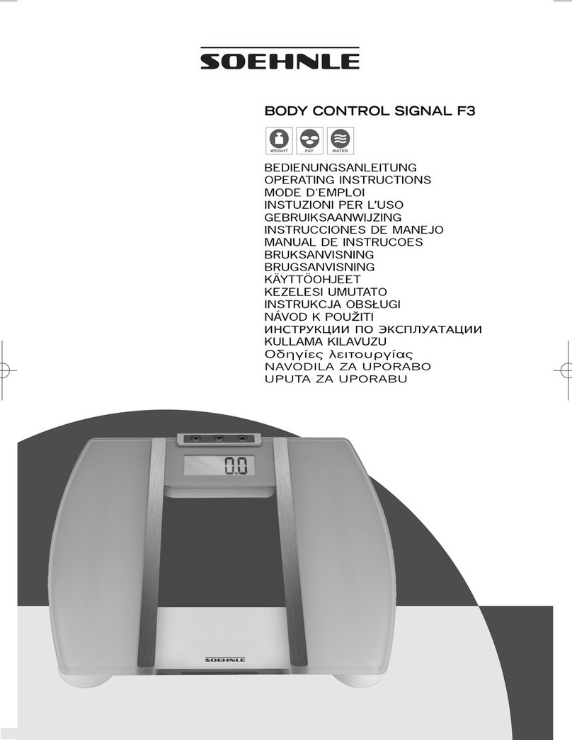 Soehnle BODY CONTROL SIGNAL F3 User manual