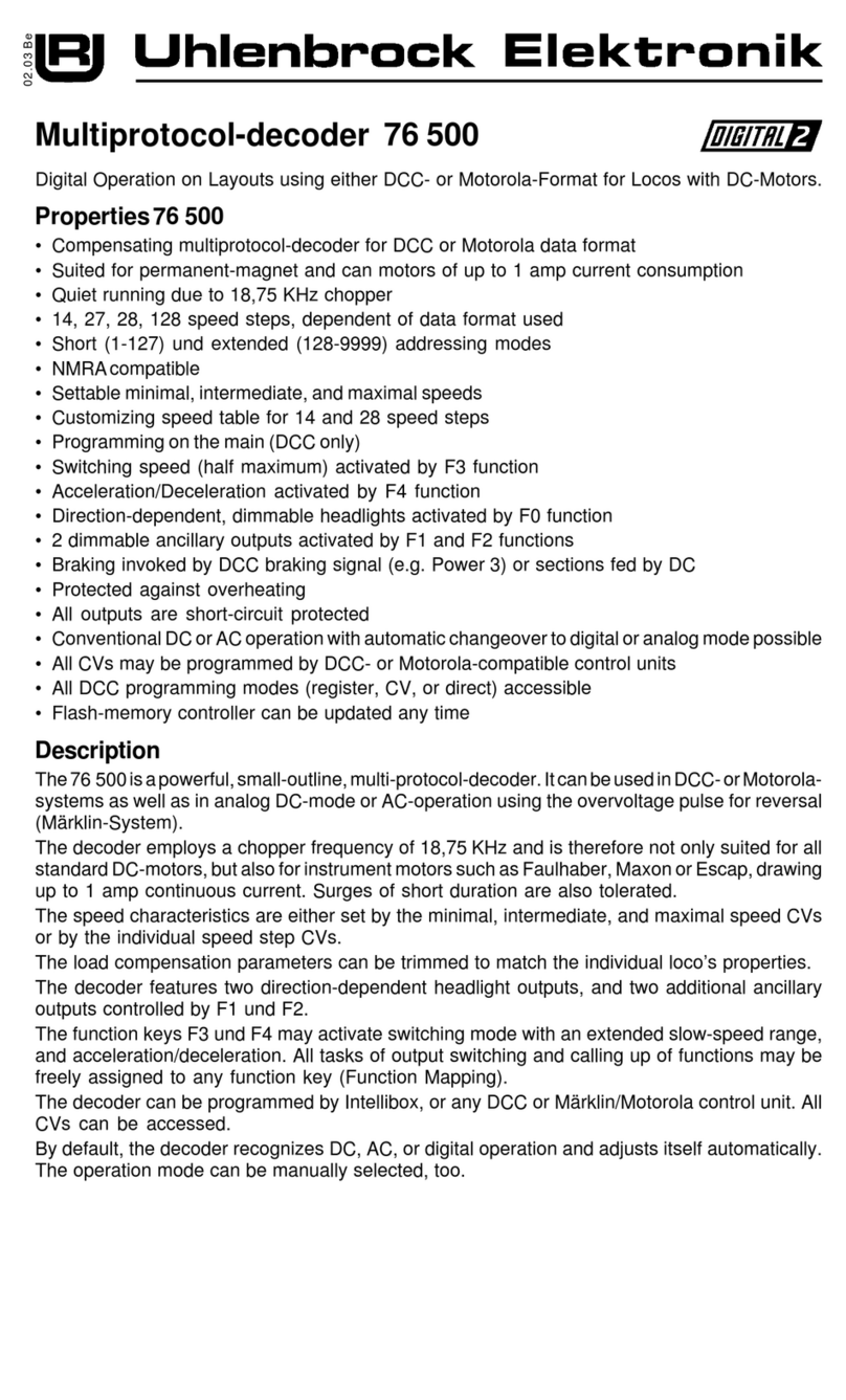Uhlenbrock Elektronik 76 500 User manual