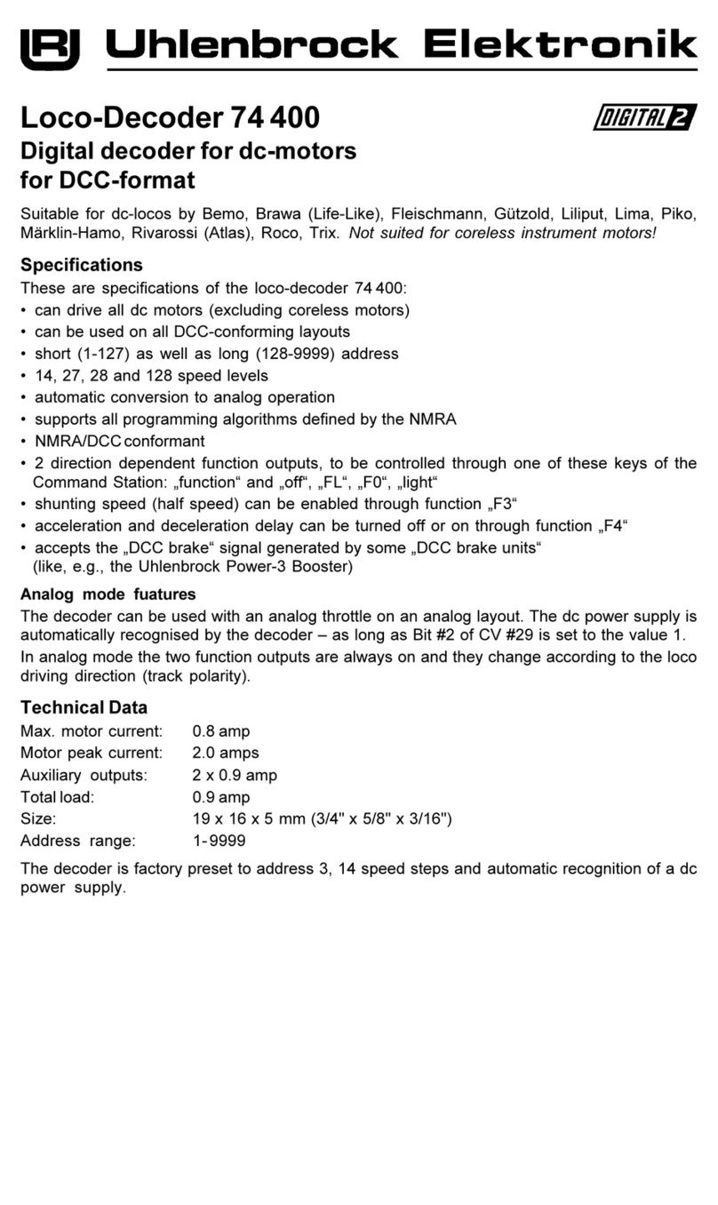 Uhlenbrock Elektronik 74 400 User manual