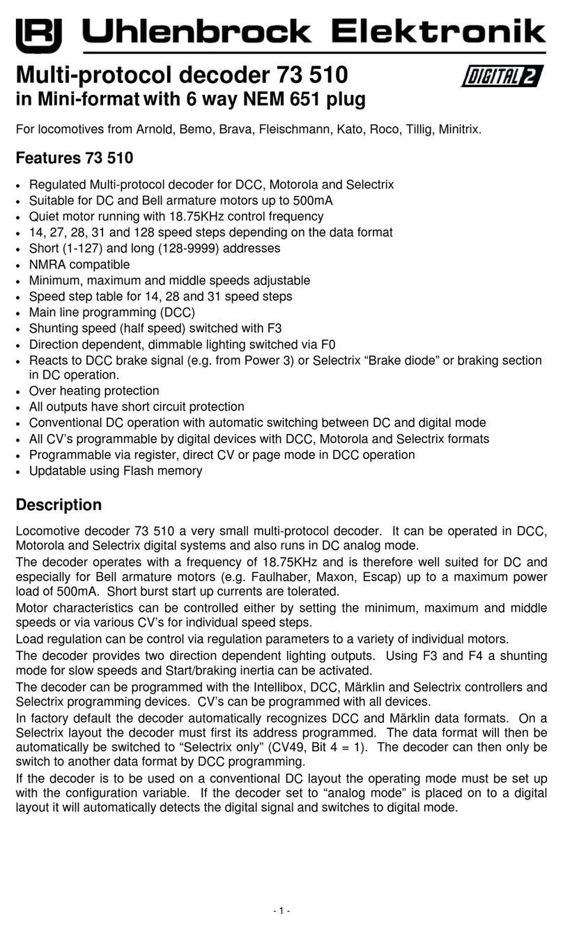 Uhlenbrock Elektronik 73 510 User manual