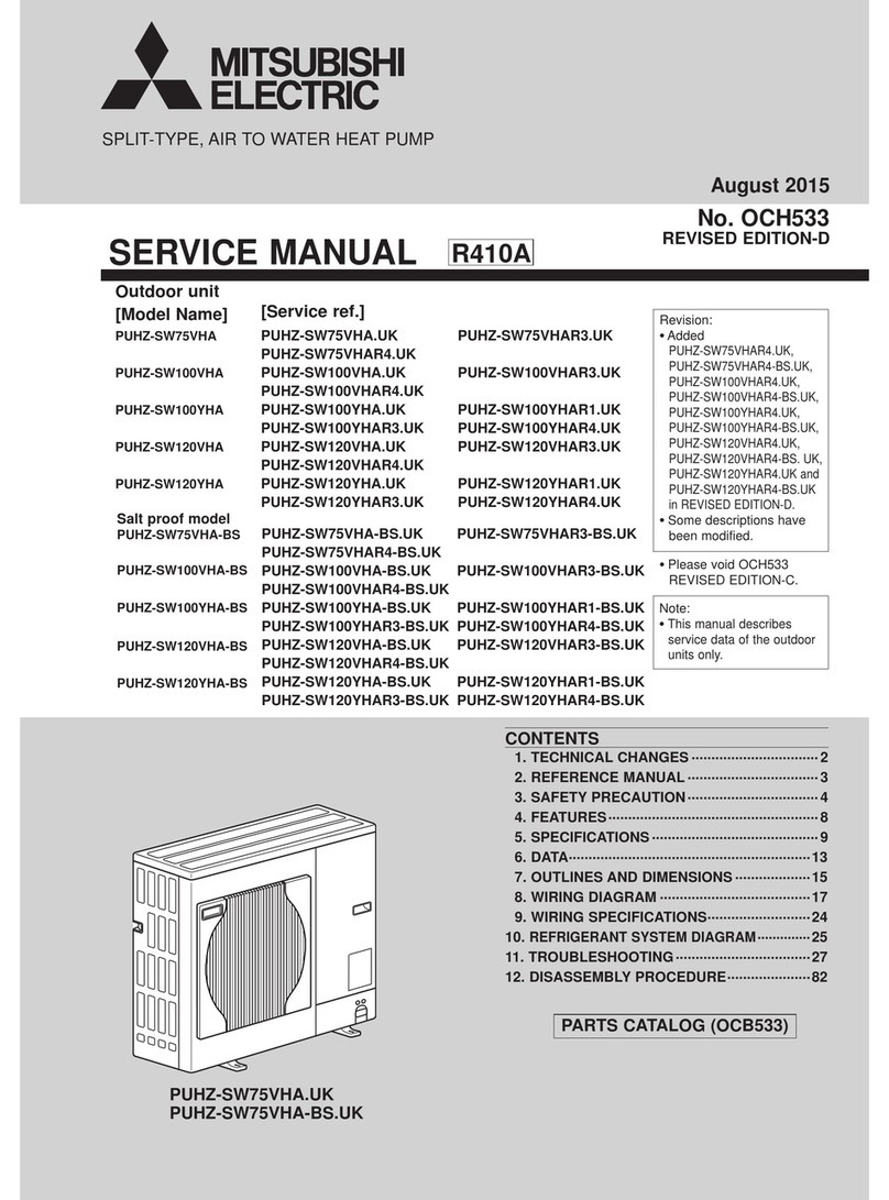 Mitsubishi PUHZ-SW75VHAPUHZ-SW100VHAPUHZ-SW100YHAPUHZ-SW120VHAPUHZ-SW120YHAPUHZ-SW75VHA-BSPUHZ-SW100VHA-BSPUHZ-SW100YHA-BSPUHZ-SW12 User manual