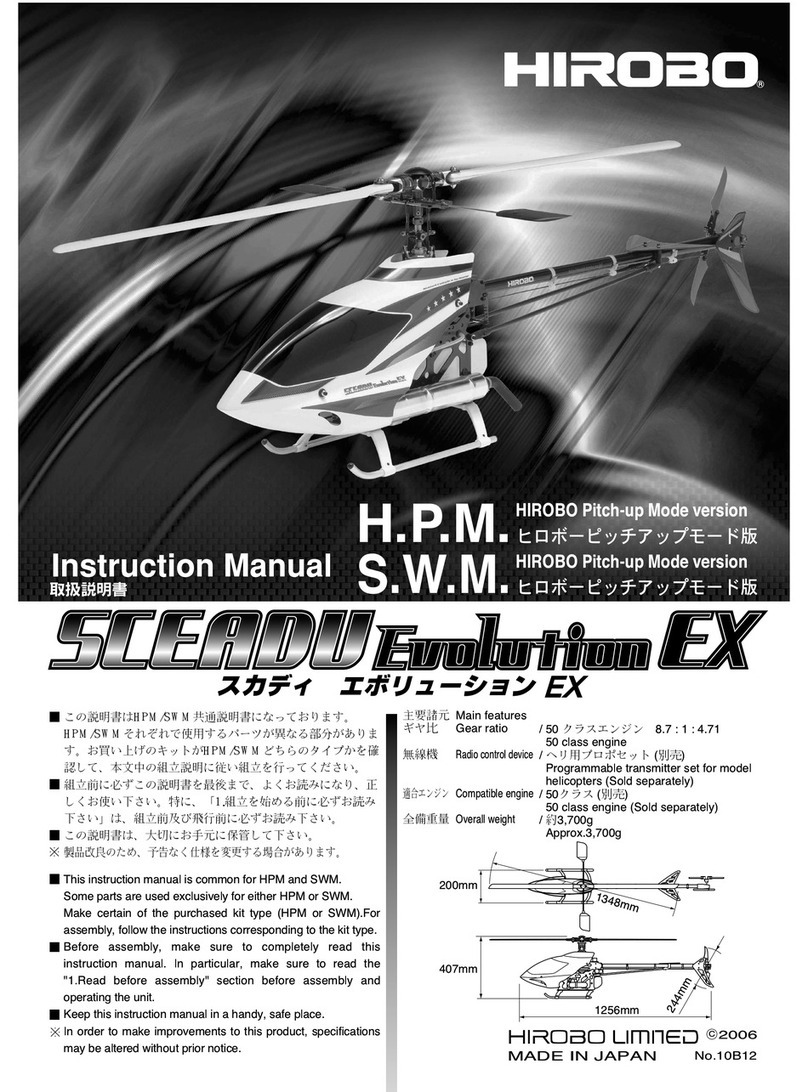 Hirobo SCEADU Evolution EX H.P.M User manual Hirobo SCEADU Evolution EX H.P.M User manual