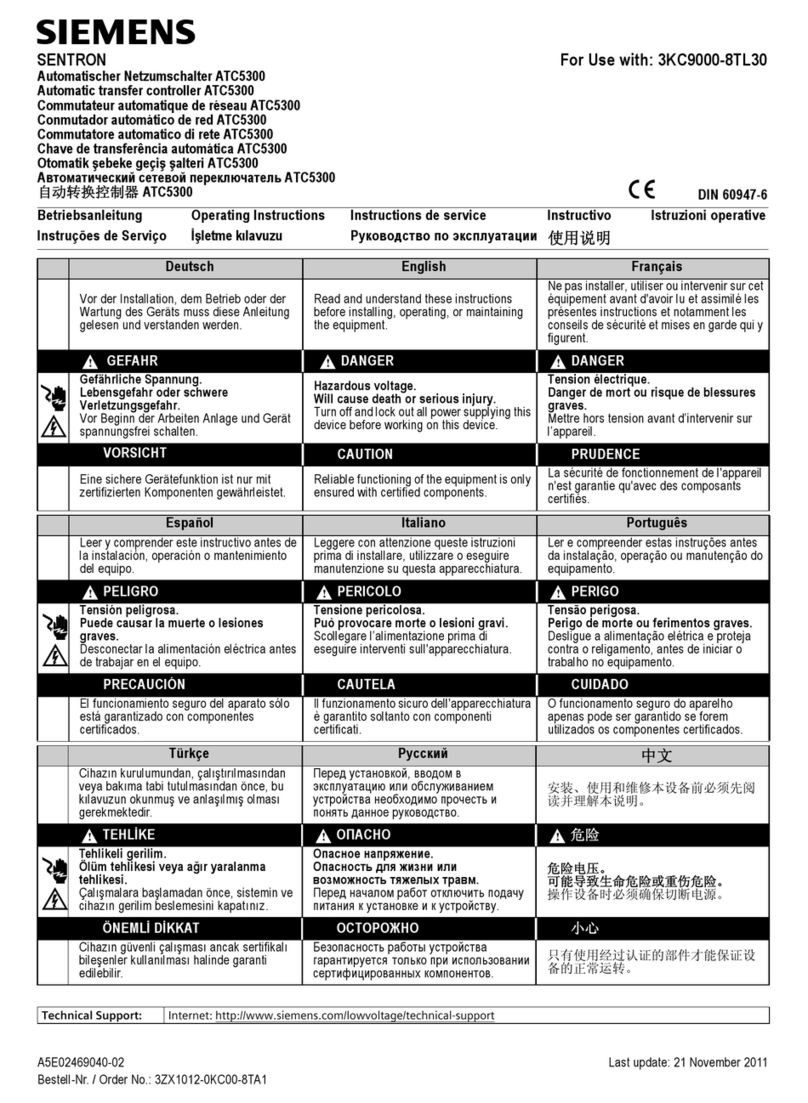Siemens ATC5300 User manual Siemens ATC5300 User manual