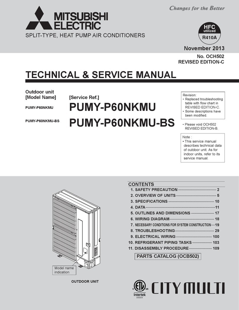 Mitsubishi PUMY-P60NKMU Operating manual Mitsubishi PUMY-P60NKMU Operating manual