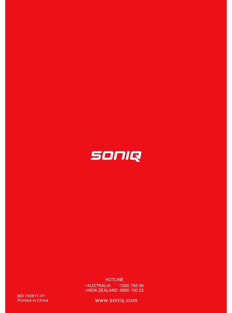 SONIQ VHT100-AU instruction manual