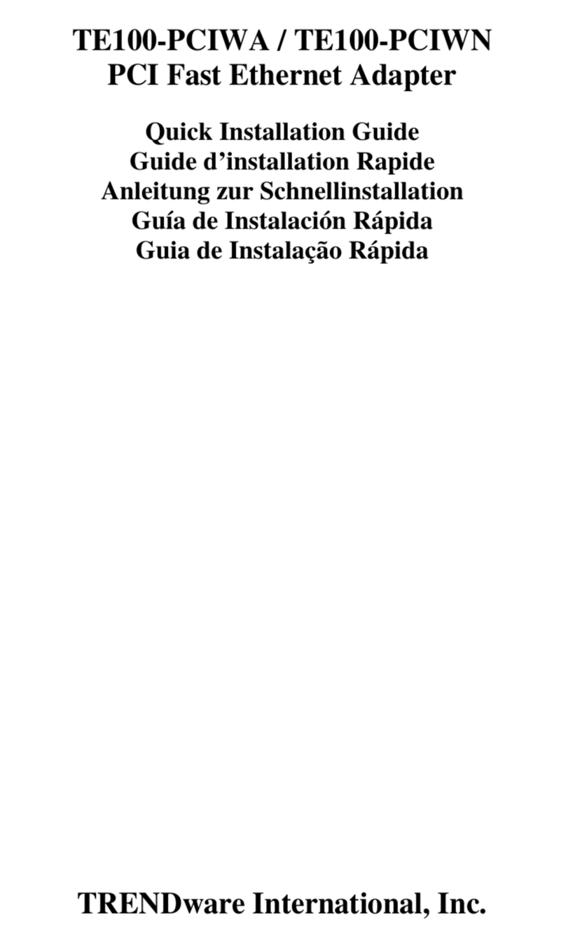 TRENDware TE100-PCIWA Quick installation guide