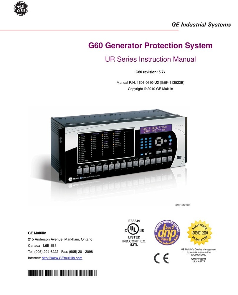 GE G60 UR Series User manual