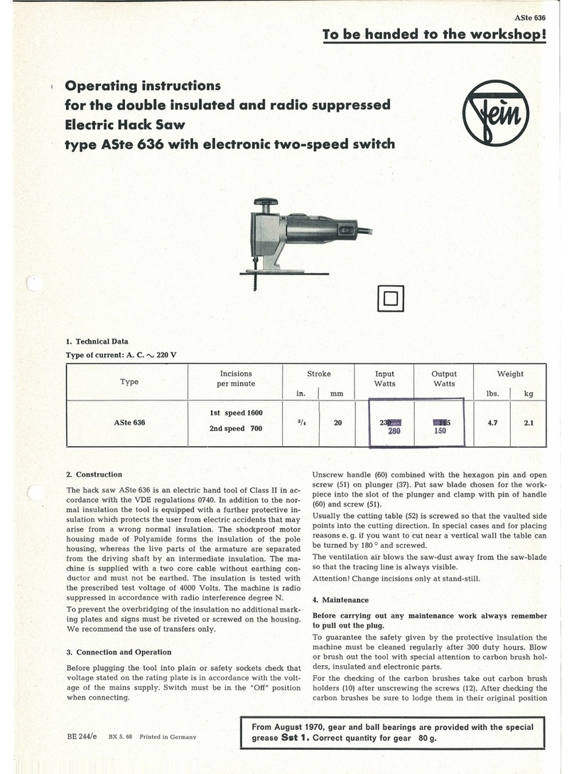 Fein ASte 636 operating instructions