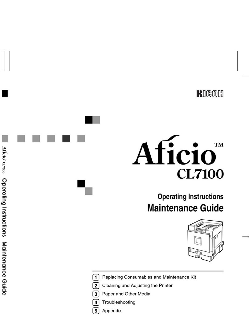 Ricoh CL7000 - Aficio D Color Laser Printer User manual