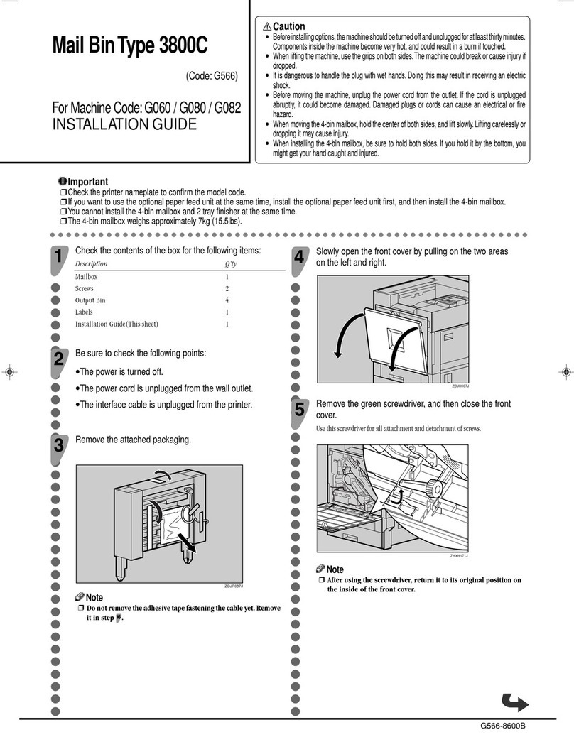 Ricoh 3800C Series installation guide