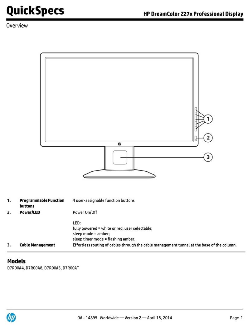 HP DreamColor Z27x User instructions