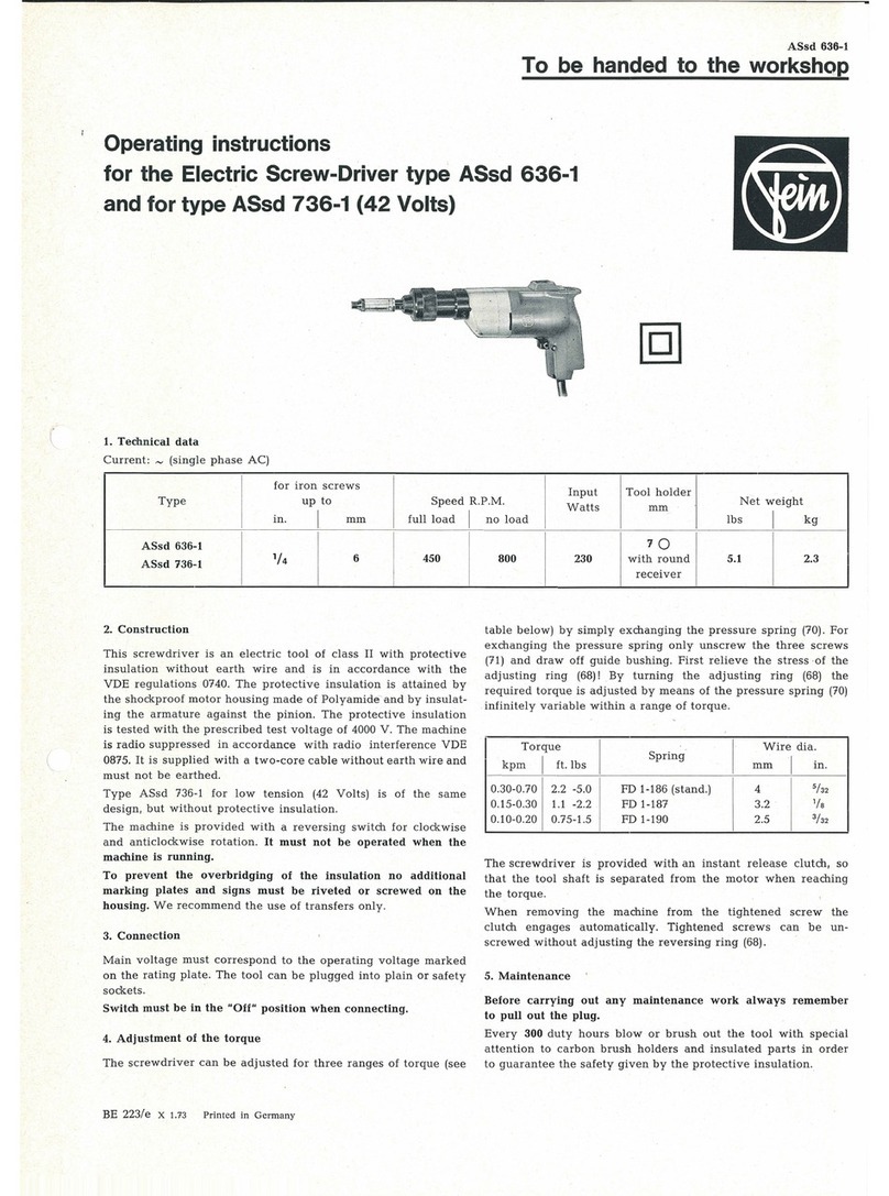 Fein ASsd 636-1 operating instructions
