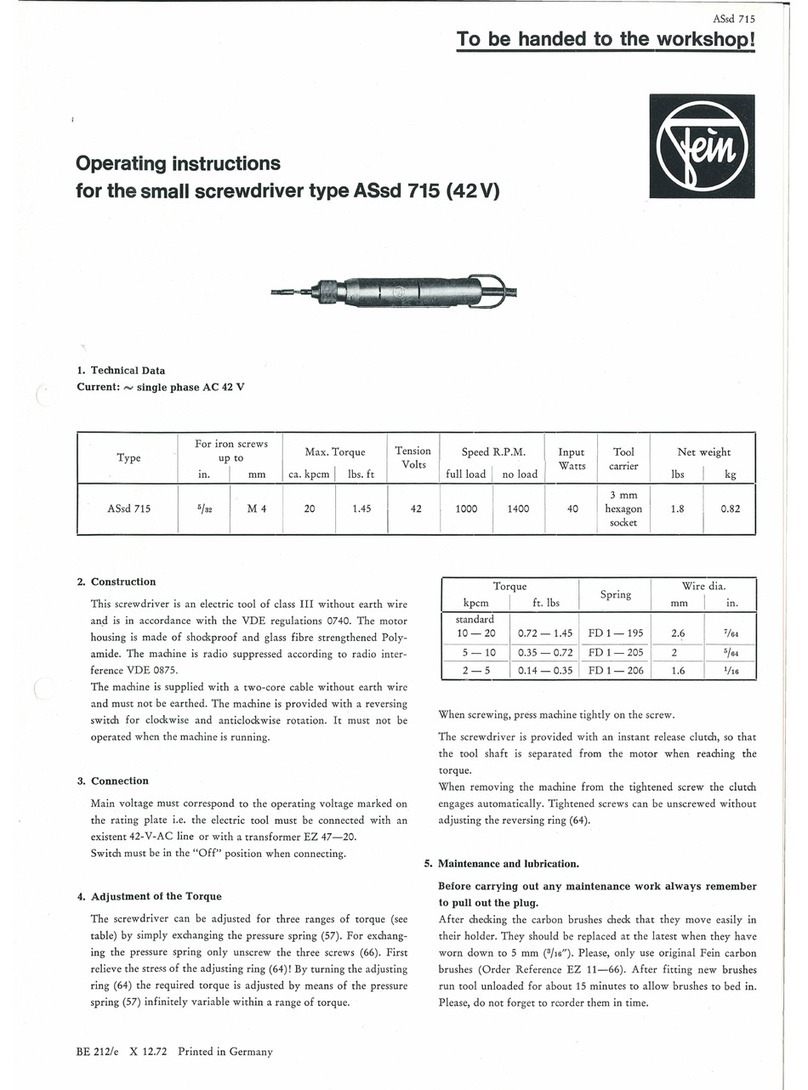 Fein ASsd 715 User manual