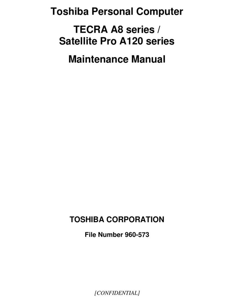 Toshiba Tecra A8 Series Maintenance manual