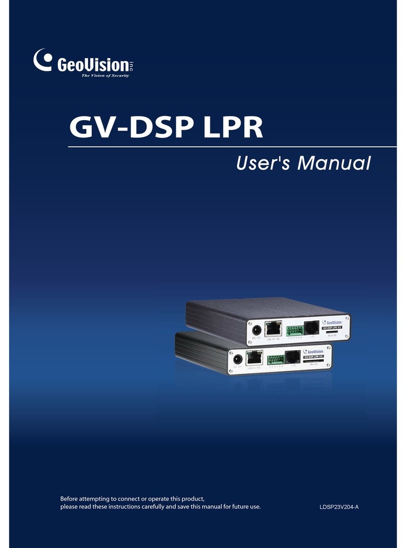 GeoVision GV-DSP LPR User manual