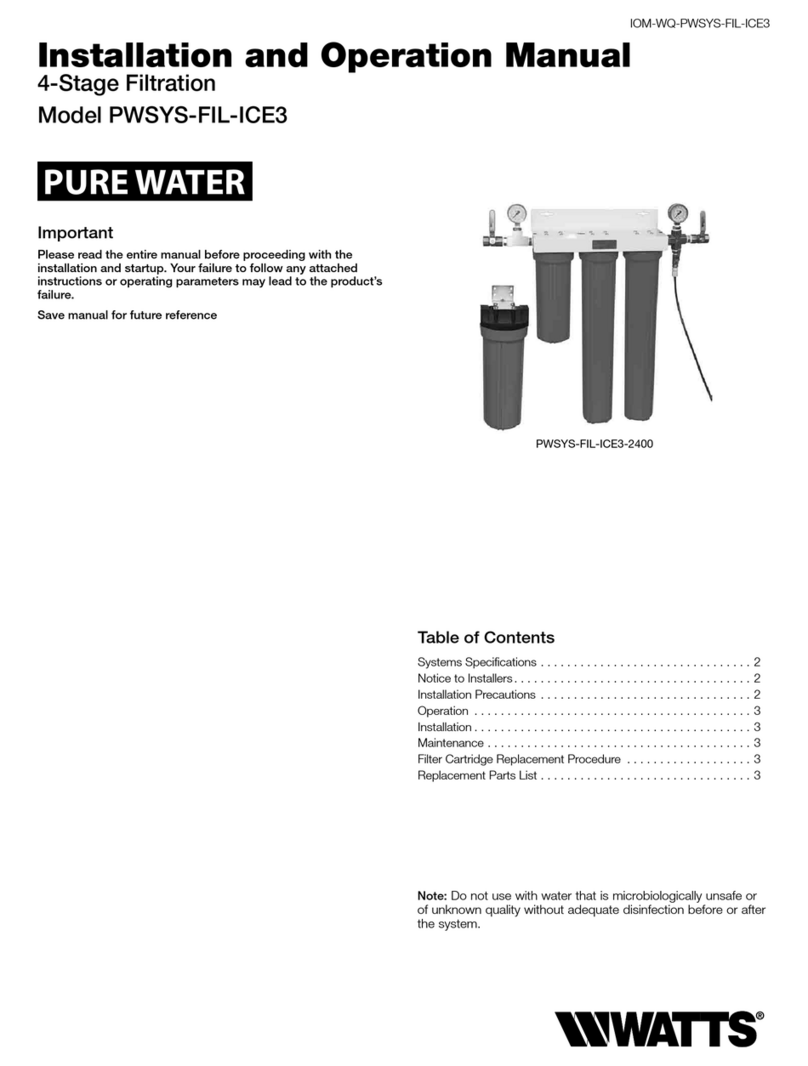 Watts PWSYS-FIL-ICE3 User manual