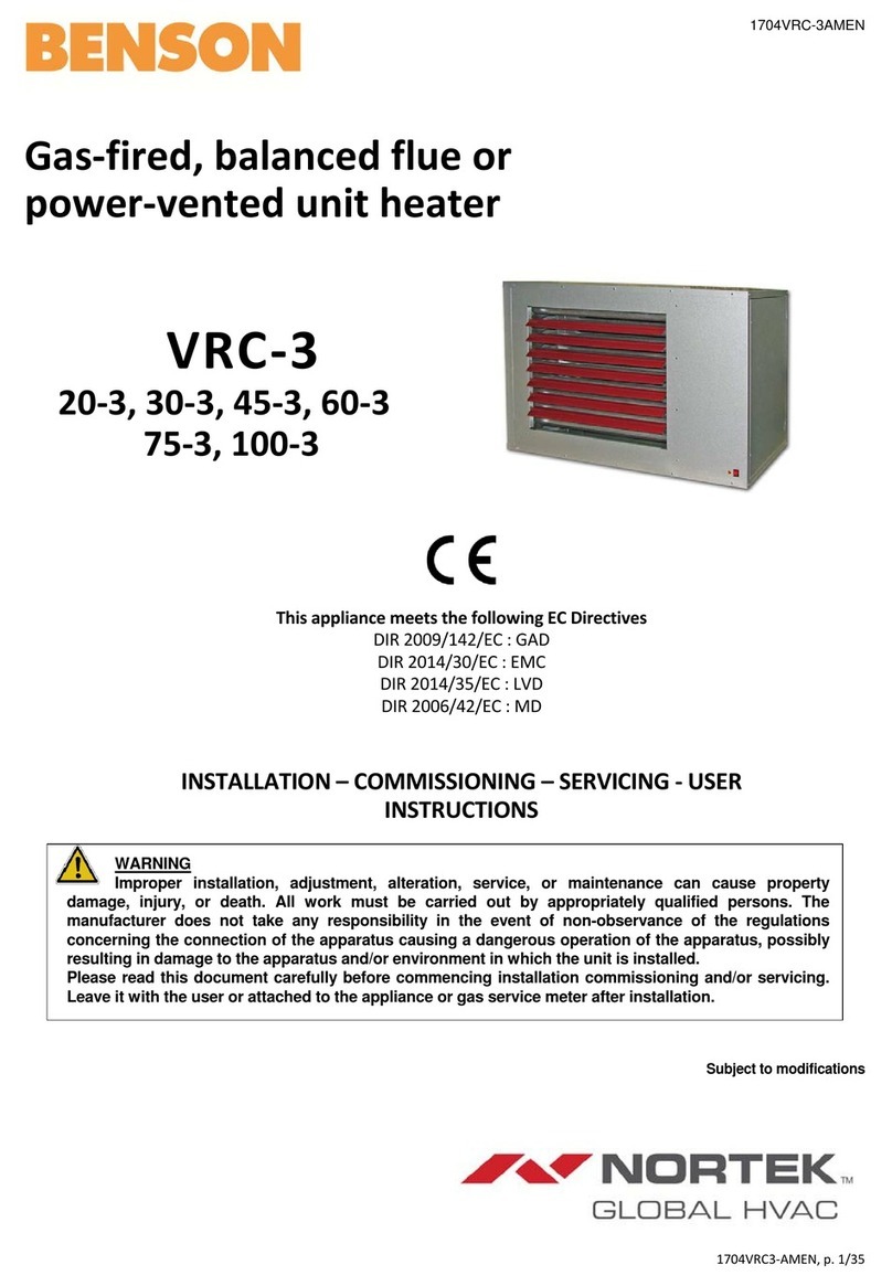 BENSON VRC-3 20-3 Manual