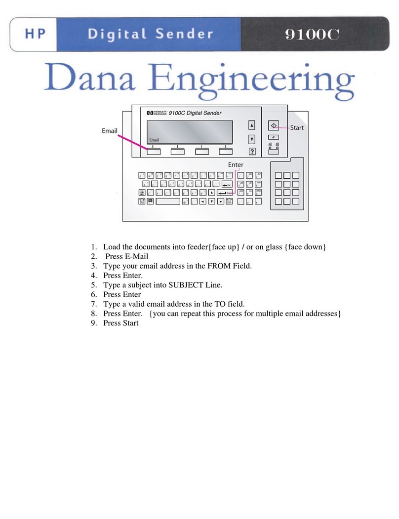 HP 9100C Digital Sender User manual HP 9100C Digital Sender User manual
