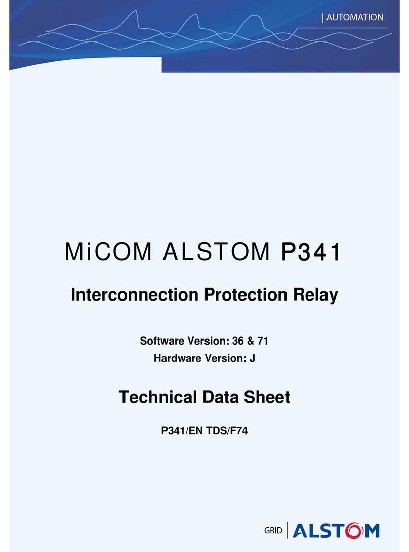 Micom ALSTOM P341 Technical data sheet