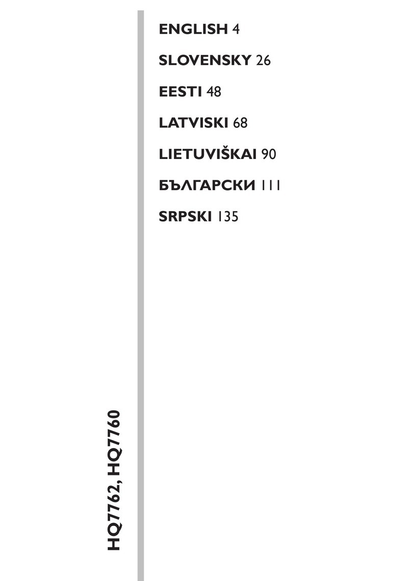 Philips HQ7762 user manual