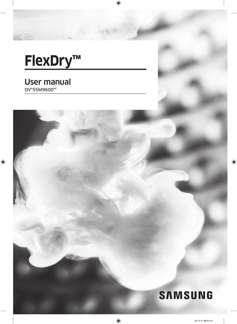 Samsung FlexDry DVx55M9600 series User manual Samsung FlexDry DVx55M9600 series User manual